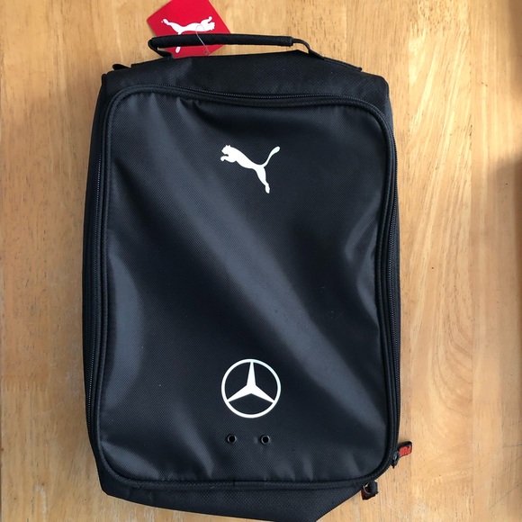 NEW Puma Black Golf Shoe Bag Mercedes Benz 2020 Divider Zippered NWT 078220-01 - Picture 4 of 10